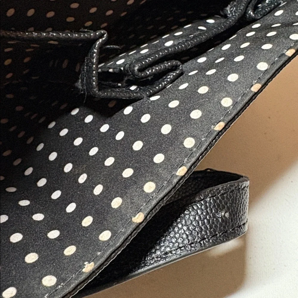 Lulu Guinness Black Faux Leather Crossbody (missing top handle)